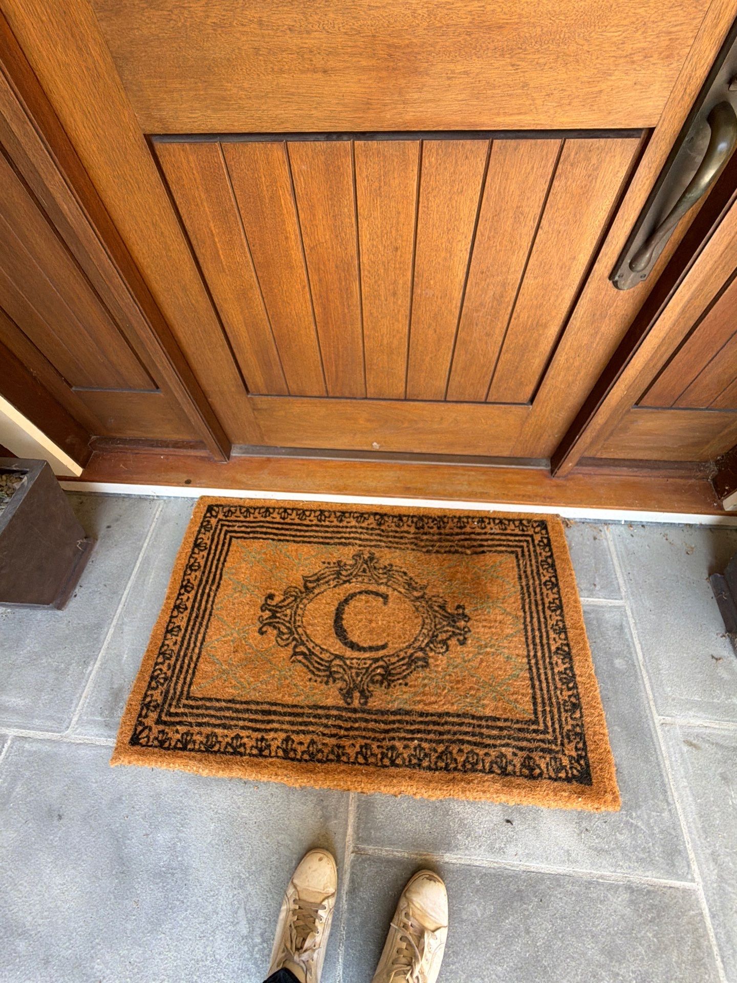 Stained wood ceiling